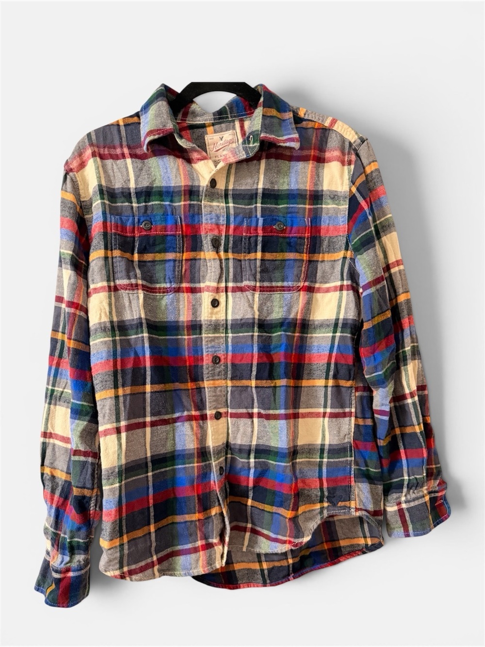 American Eagle Outfitters Multicolor Plaid Button-Down Shirt